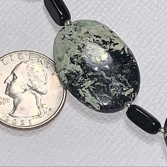 Handcrafted “Hint of Mint” Stone & Sterling Necklace & Earring Set - Picture 10 of 14